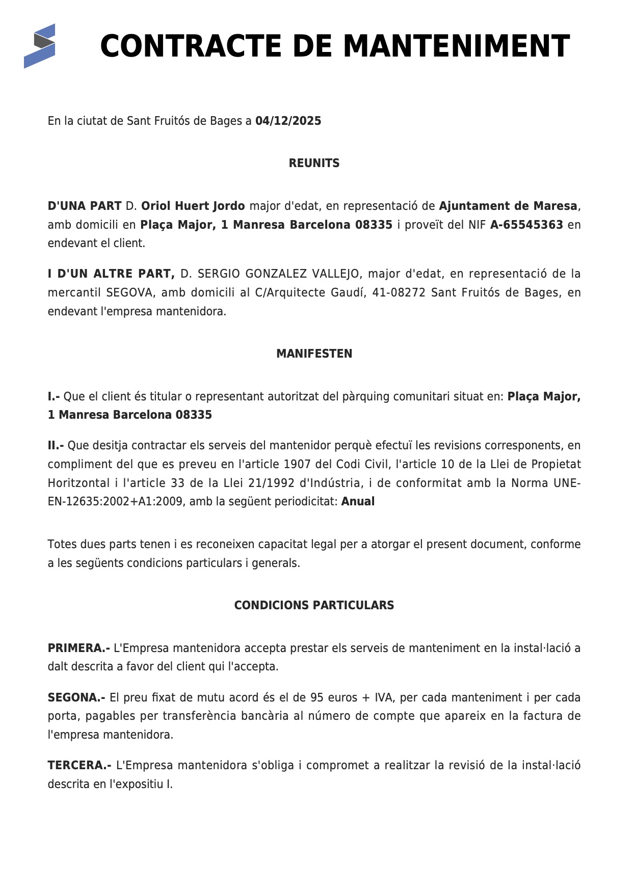 Contracte Modelo 2